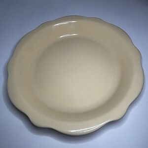 Vintage Yellow Scalloped Pie Dish GP Hospitality Ceramic Farmhouse 10.75"